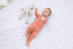 Baby Boy Footed Pajamas with Mittens, Rayon Made from Bamboo Sleepers, 2 Way - Image 2