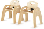 Foundations Simple Sitter 13” Low Wood Feeding Chairs, Wide No-Tip Base - Image 6