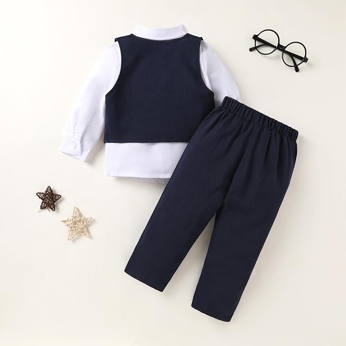 YOUNGER TREE Toddler Boy Clothes Suit Gentleman Wedding Outfits Baby Formal - Image 4