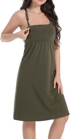 SUIEK 3-Pack Maternity Nursing Nightgown Cotton Breastfeeding Dress Pregnancy - Image 2