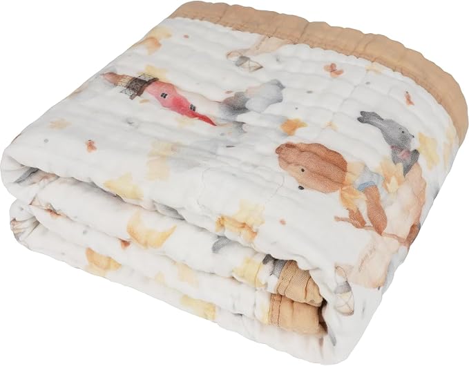 Organic Cotton Muslin Baby Blanket by Natchiketa