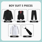 Boys' 5 Piece Formal Suit Set - Image 2