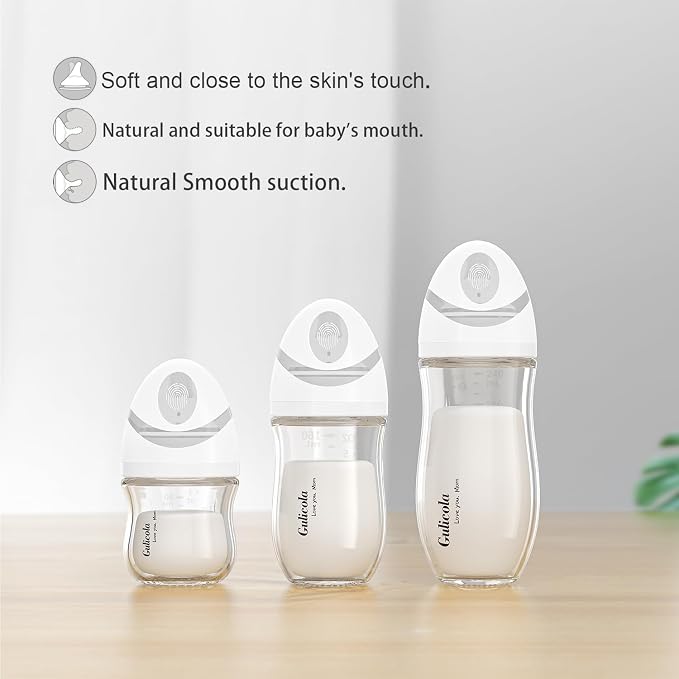 Gulicola Natural Glass Baby Bottle 8 oz - Image 2