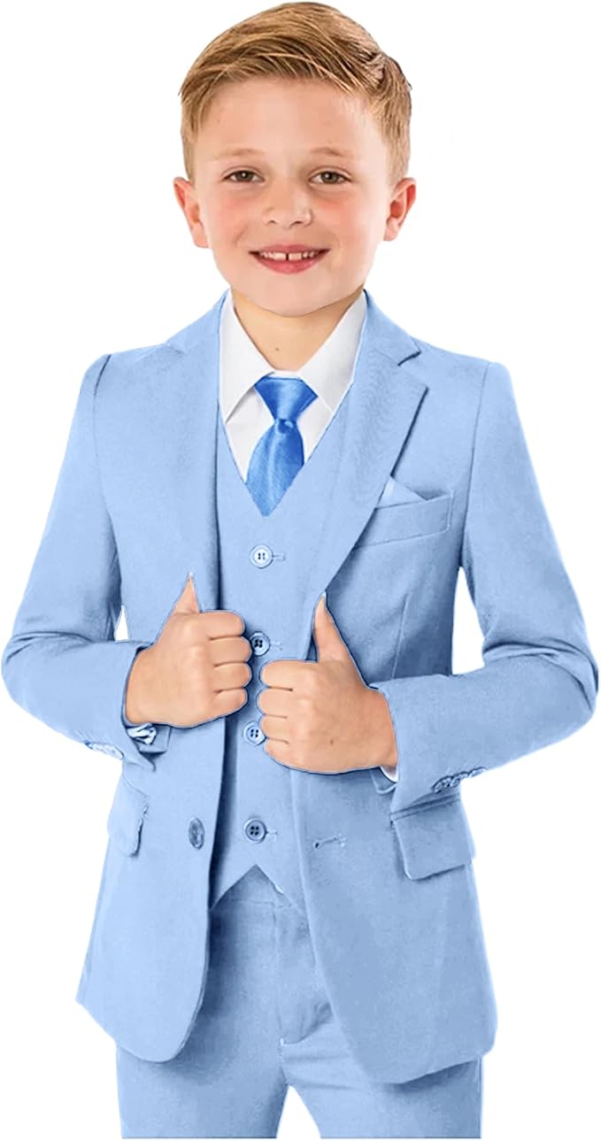 Boys’ Formal Suit 5 Piece Set, Toddler Tuxedos by KEYWANTS