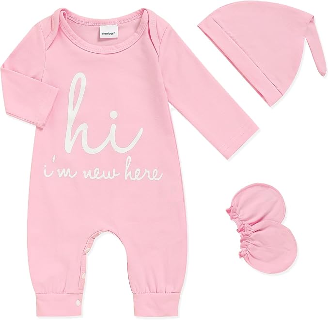 GRNSHTS Newborn Baby Boy Romper Coming Home Outfits Letter Print Bodysuit by GRNSHTS