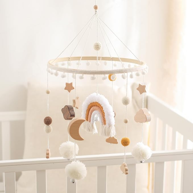 let's make Baby Crib Mobile for Boys Girls Rainbow Nursery Mobile Gender by letsmake