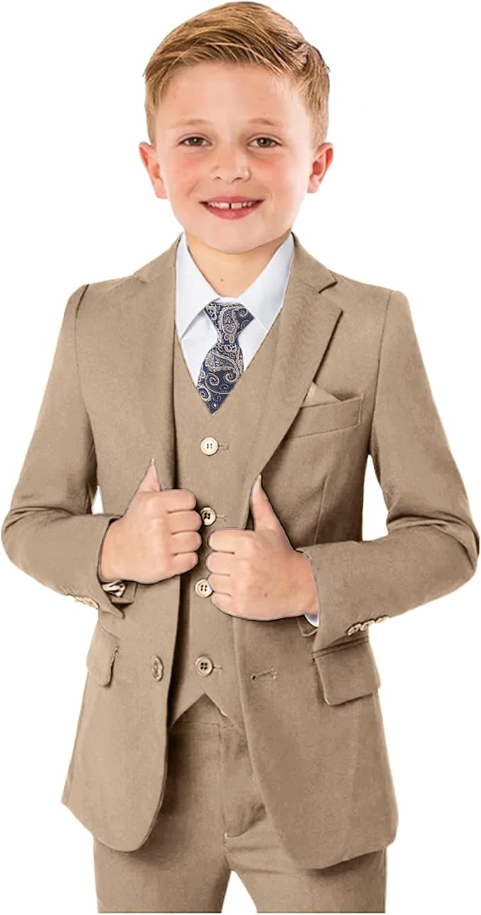 Boys’ Formal Suit 5 Piece Set, Toddler Tuxedos by KEYWANTS