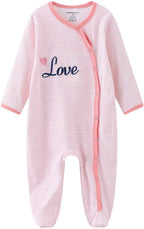 Kiddiezoom Baby Footed Cotton One-Piece Romper Jumpsuit Pajamas - Image 3