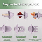 Haakaa Astronaut Beginner Silicone Cutlery Set – Toddler Spoons Self Feeding - Image 3