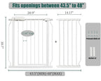 43.5-48 Inch Extra Wide Baby & Dog Gate, Pressure Mounted No Drill, Indoor - Image 2