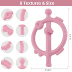 Chuya Baby Teething Toys with Easy-Hold Ring Sticks Baby Teether Toy - Image 3