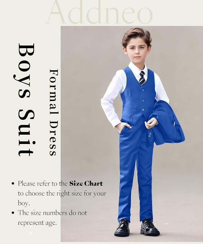 Boys' Formal Suit Set Adjustable Waist Suits - Image 2
