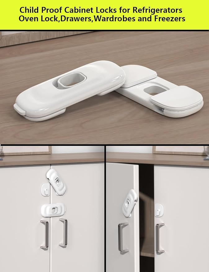 Child Proof Refrigerator Lock, 2 Pack Fridge Locks - Image 6