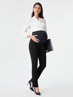 AFITNE Maternity Pants for Work Over The Belly Straight Leg Dress Slacks - Image 5
