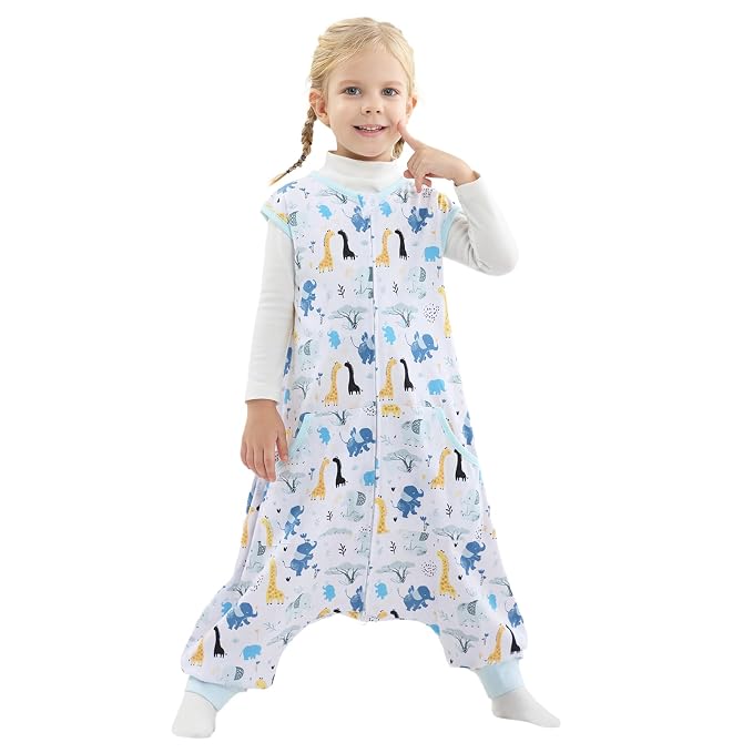 WONDAY Toddler Sleep Sack with Feet, 0.5 Tog Sleeping Sacks by WONDAY