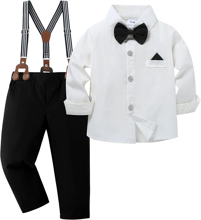 CARETOO Toddler Boy Clothes Suit Gentleman Wedding Outfits Kids Formal Dress by CARETOO