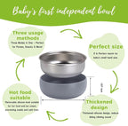 Non-Toxic Toddler Bowls with Non-Slip Base | Stainless Steel Baby Bowls - Image 3
