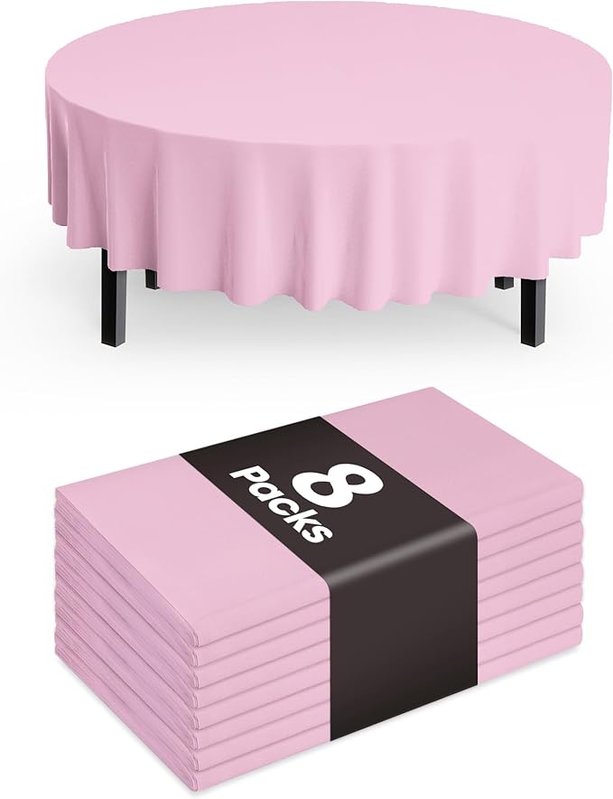 Pureegg Plastic Table Cloth Disposable 8 Pack, Easter Party, Valentines by Pureegg