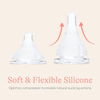 Lansinoh NaturalWave Baby Bottle Nipples, Medium Flow, Size M, 3+ Months - Image 6
