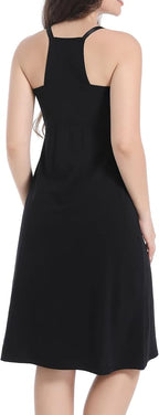 SUIEK 3-Pack Maternity Nursing Nightgown Cotton Breastfeeding Dress Pregnancy - Image 4