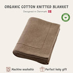 Knitted Organic Cotton Baby Blanket- Swaddle Blanket - Image 3