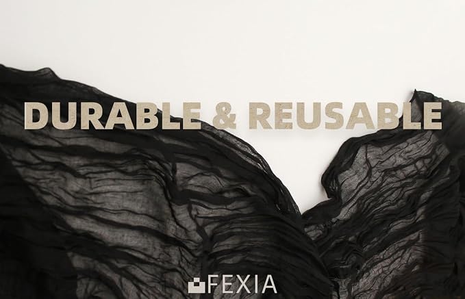 FEXIA 3 Pack Black Table Runner 35x120 Inches - Image 3