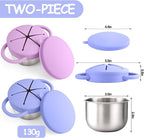 2-Pack Stainless Steel Snack Containers - Image 2