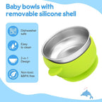 2 Pack Stainless Steel Baby Bowls - Image 5