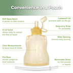 haakaa Baby Food Pouch Refillable Baby Squeeze Silicone Yummy Pouch, Soft - Image 4