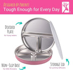 Stainless Steel Divided Plates + Silicone Sleeve and Storage Lid | Baby - Image 4