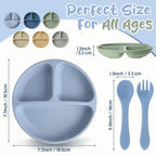 Meanplan 6 Pack Suction Plates for Toddlers - Image 2