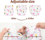 HappyFlute 9 Sets Newborn Baby Cloth Pocket Diapers Adjustable Reusable - Image 3