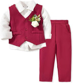 Toddler Boys Suit 3Pcs 1-5T by MINIFEIKO