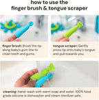 oogiebear Baby Finger Brush & Tongue Scraper - Image 3