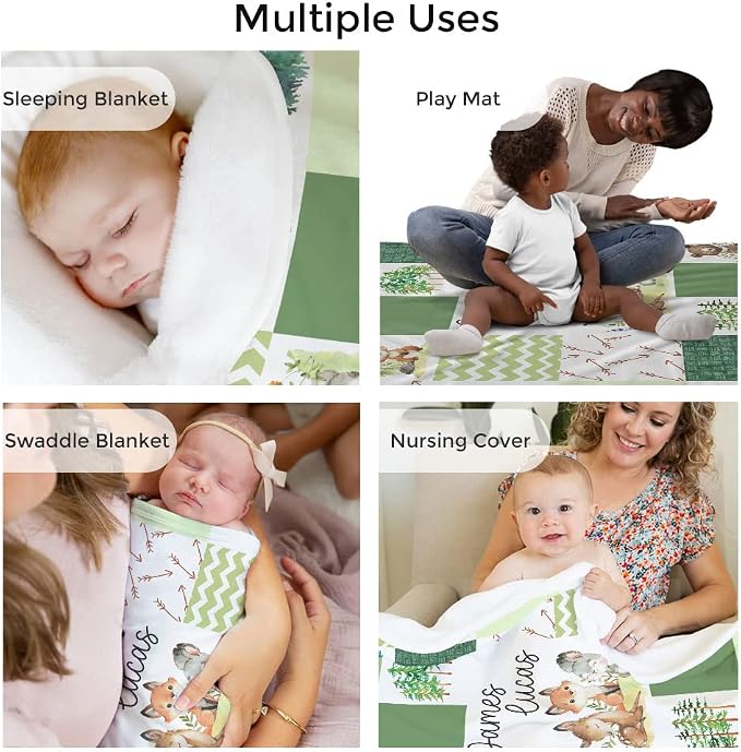 MDPrints Personalized Woodland Baby Blankets - Image 3