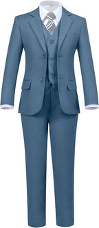 Boys' 5 Piece Formal Suit Set by Hipfun