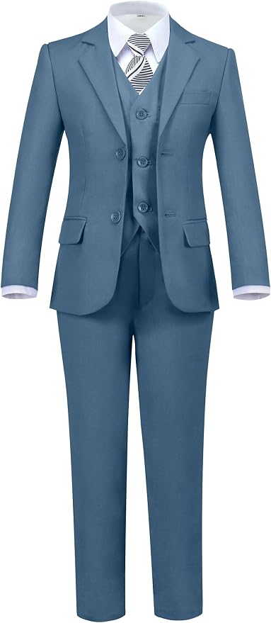 Boys' 5 Piece Formal Suit Set by Hipfun