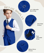 Visaccy Boys Suits Slim Fit Dress Clothes Ring Bearer Outfit - Image 2