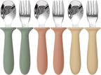 6 Pack Toddler Utensils, kids Silverware by Eascrozn