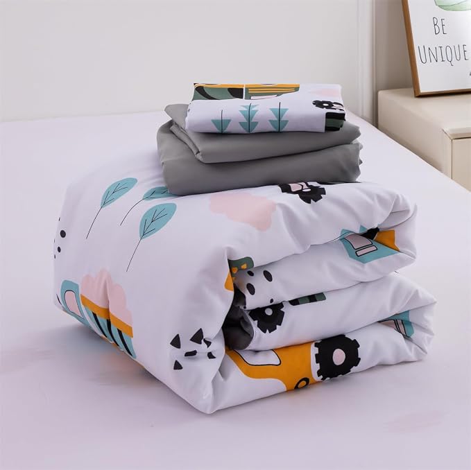 NTBED 4 Pieces Construction Toddler Bedding Set - Image 7