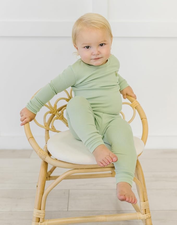 moimoln 6M-8Y Modal Cotton Solid Soft Breathable Baby Toddler Boys Girls Snug - Image 2