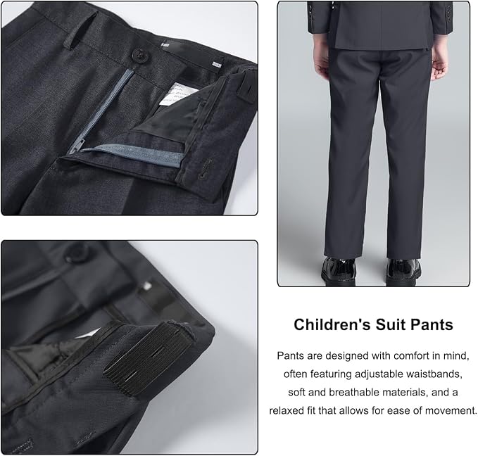 Boys Suit for Kids Teens Formal 5 Piece Tuxedo Suit Set - Image 5