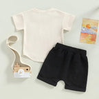 Rtnnsbbfcm Newborn Baby Boy Summer Clothes Short Sleeve Color Block Front - Image 3