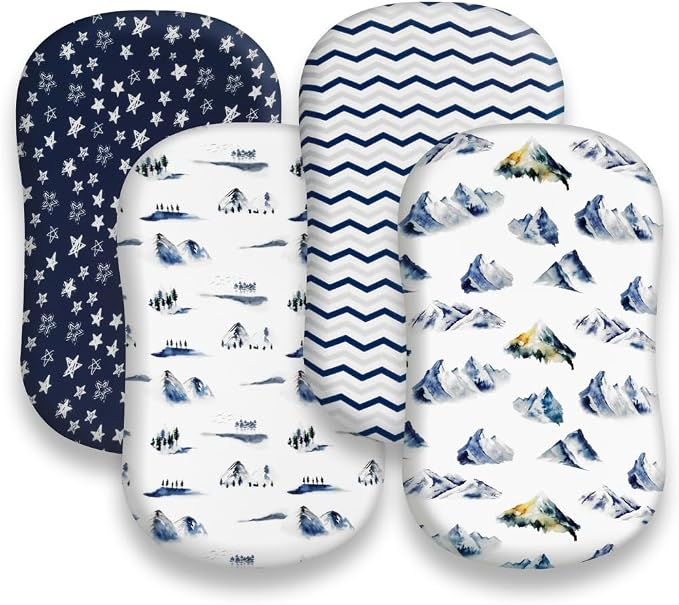 4 Pack Breathable Bassinet Sheets - Image 5