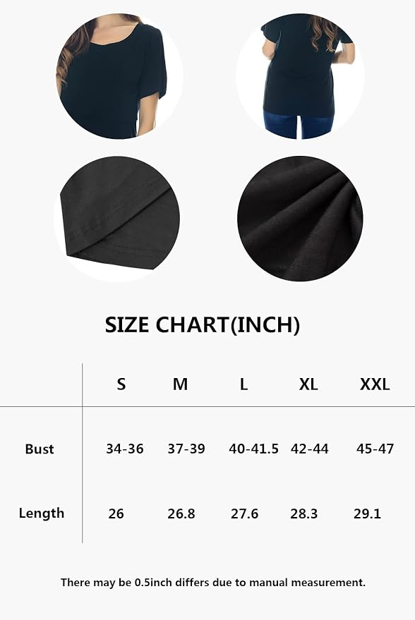 Smallshow Women's Maternity Nursing Tops Short Sleeve Breastfeeding Clothes - Image 6