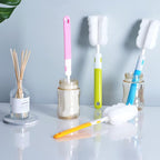 Bottle Brush 8PCS Sponge Cup Brush Set Cup Scrubber Brush Portable Long Handle - Image 7