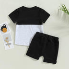 Rtnnsbbfcm Newborn Baby Boy Summer Clothes Short Sleeve Color Block Front - Image 3