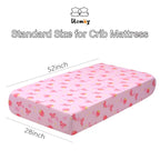 UOMNY Crib Sheet, Strawberry Bow Crib Sheets Baby Sheet - Image 7