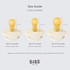 BIBS Colour Pacifier 2-Pack, BPA Free Dummy Binky, Round Nipple. Natural Rubber - Image 2