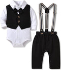 Aalizzwell Baby Boys Gentleman Outfit 3 Piece Formal Suit Set by Aalizzwell
